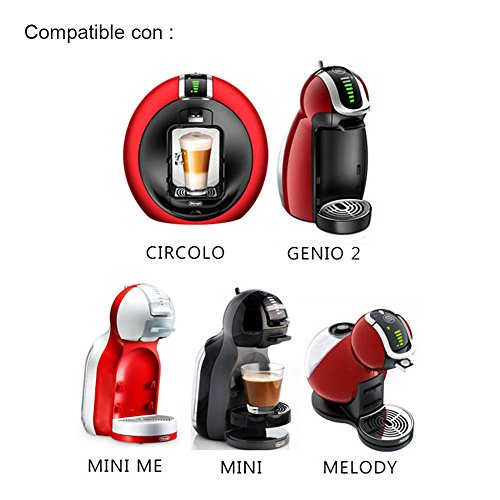 Lictin 3 Pack Cápsulas Filtros de Café Recargable Reutilizable para Cafetera Dolce Gusto Resistente Más de 150 Usos de Sustitucion de Cápsula de Café Dolce Gusto, color Marrón