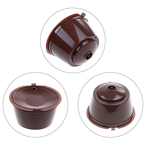 Lictin 6 Pack Cápsulas Filtros de Café Recargable Reutilizable para Cafetera Dolce Gusto Resistente Más de 150 Usos de Sustitucion con Equipo Incluye 2 Cuchara y 2 Cepillo i cafilas