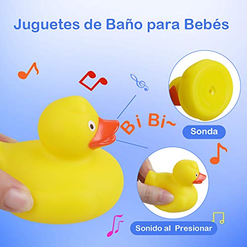 Lictin Juguetes de Baño para Bebé Niños - 15PCS Juguetes de Natación del Flotante, Seguro sin BPA, Animales Marinos Coloridos para Bebés Baño Piscina Playa