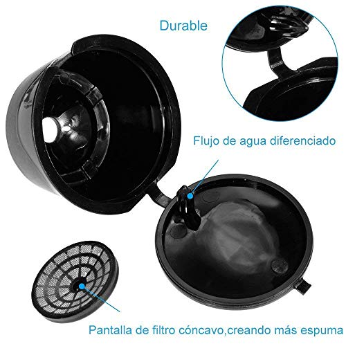 Lictin Version Mejorado Pack de 5 Cápsulas Filtros de café recargable reutilizable con Presión Aumendada para cafetera Dolce Gusto vida útil más de 150 usos sustitucion de cápsula de café Dolce Gusto