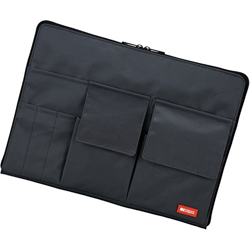 Lihit Lab Teffa Bag in Bag - Size A4 (13.8" 9.4") - Black [Office Product]