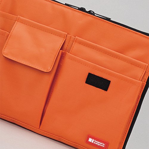 Lihit Lab Teffa Bag in Bag - Size A5 (10" X 7.1") - Orange [Office Product]