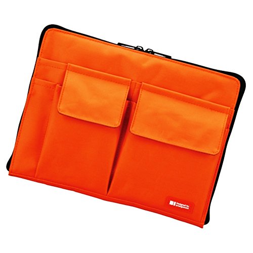 Lihit Lab Teffa Bag in Bag - Size A5 (10" X 7.1") - Orange [Office Product]