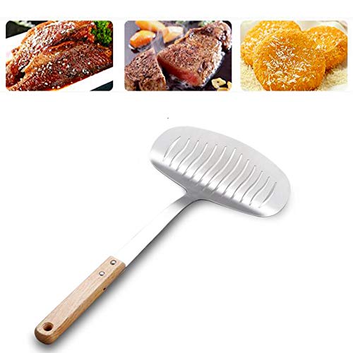 Limeow Profesional Espátula de Pescado Espátula de Cocina Flexible Multiusos Espátula para Cortar Pescado Espátula ranurada para Pescado para cocinar Pescado Carne Verduras y Verduras(36.2X18cm)