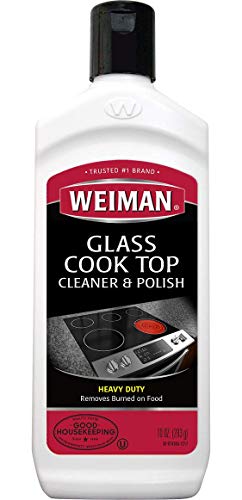 Limpiador y abrillantador Weiman Glass Cook Top resistente, 10 onzas