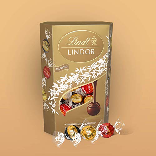 Lindt Lindor Surtido de Bombones de Chocolate - Aprox. 26-27 Bombones, 337 g (incluye Bombones de Chocolate con Leche, Blanco y Negro)