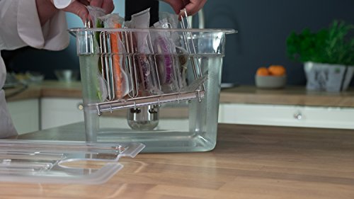 LIPAVI Sous Vide Contenedor – Modelo C10 cuartos – 12,7 x 10,3 pulgadas – Policarbonato resistente Estante L10 a juego y tapas a medida, Transparente transparente