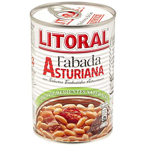 LITORAL Fabada Asturiana - Plato Preparado de Fabada Asturiana Sin Gluten - Pack de 6x435 g