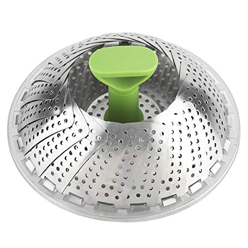 Liyeehao Vaporera Plegable, con un Soporte Triangular Antideslizante Cesta Plegable de 11 Pulgadas para Cocina de Restaurante