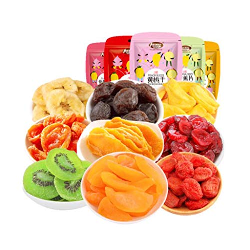 LJQ Combinación Seca Fruta confitada Frutos Secos Mango seco melocotón, Frutos Secos, Fruta escarchada, Snacks Mixtos, Paquete de Regalo (844G)