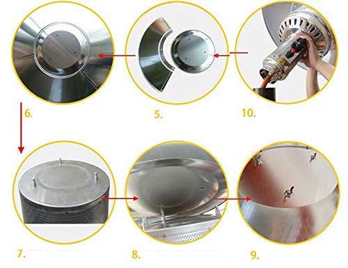 LKK-YSZWJ Estufa Terraza Exterior, Protección de Apagado Automático Seguro,Calentador de Jardín-Calentador Exterior IPX4,Hecho de Acero Inoxidable, Área Comercial Grande,Uso Exterior O Interior