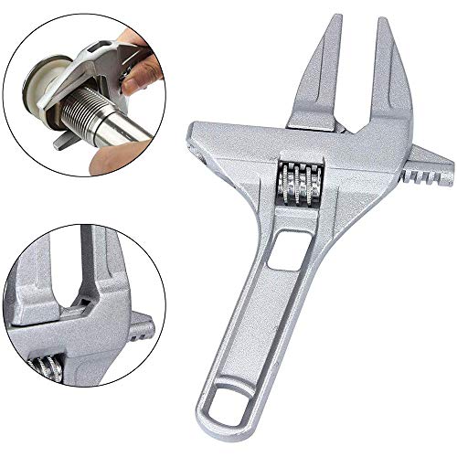 Llave Ajustable, Cuarto Baño Llave Ajustable, Aleación Aluminio Corto Vástago Gran Apertura Llave Ajustable Para Baño, Desmontaje Tuerca Tubo