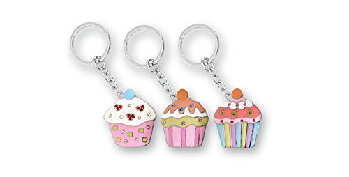 Llavero Metal diseño Cupcake. 3 Modelos Diferentes. 1 Unidad.