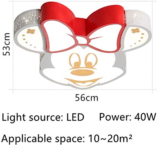 LLDS Lampara Infantil Plafón Redondo Simple Para Dormitorio Moderno Lámpara Decorativa Mickey Mouse Niño Niña Dibujos Animados Plafón Nórdico LED Pantalla De Acrílico