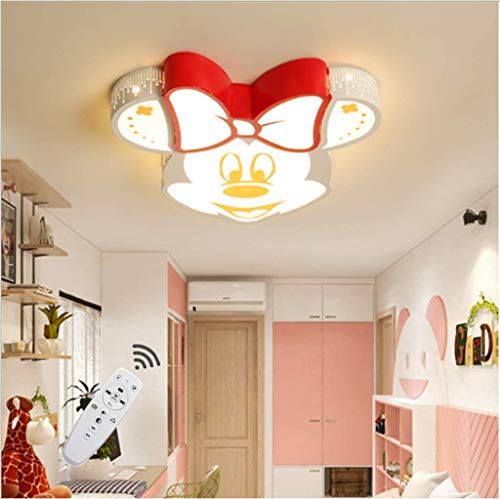 LLDS Lampara Infantil Plafón Redondo Simple Para Dormitorio Moderno Lámpara Decorativa Mickey Mouse Niño Niña Dibujos Animados Plafón Nórdico LED Pantalla De Acrílico