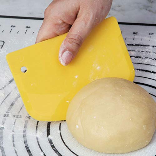 LNIMIKIY Raspador Masa Herramientas repostería Utensilios para Hornear Plástico Flexible Caja Fuerte para espátula Gadgets Cocina Cortador Fondant Borde Curvo Suave