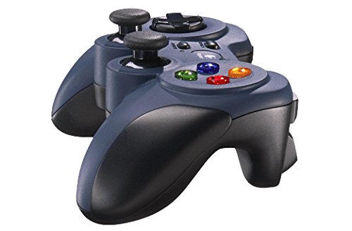 Logitech F310 Gamepad con Cable, Distribución Tipo Consola, Mando de Dirección 4 Conmutadores, Comodidad de Sujeción, Cable 1,8m, PC/Steam/AndroidTV , Azul/Gris