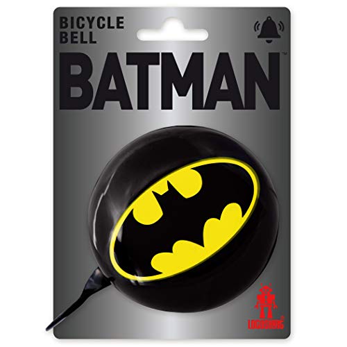 Logoshirt - DC Comics - Batman Logo - Timbre Bicicleta - Retro - Grande - Negro - Diseño Original con Licencia