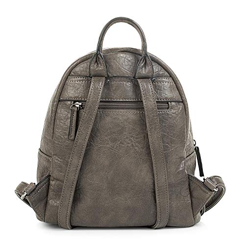 Lois - Mochila Pequeña de Mujer de Diseño Casual. Cuero PU y Remaches. Ideal para Diario Paseo Viaje o Compras. Cómoda y de Estilo Elegante. Calidad Moda Marca y Diseño. 94799, Color Taupe