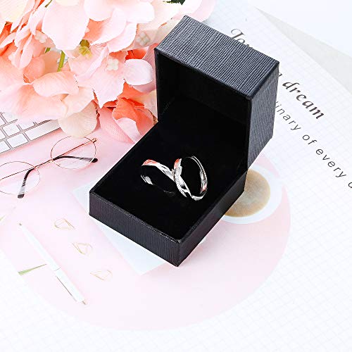 LOLIAS Plata de Ley 925 Anillos de Pareja Anillo de Bodas Mujeres Hombres Anillo de Promesa Anillo de Compromiso Banda Aniversario Conjuntos de Novia San Valentín Regalo Caja de Regalo Ajustable