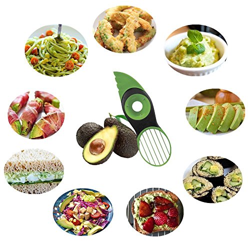 Lorcoo fruta Slicer Juego: cortador de aguacate cortador herramienta y corte kiwi pelar