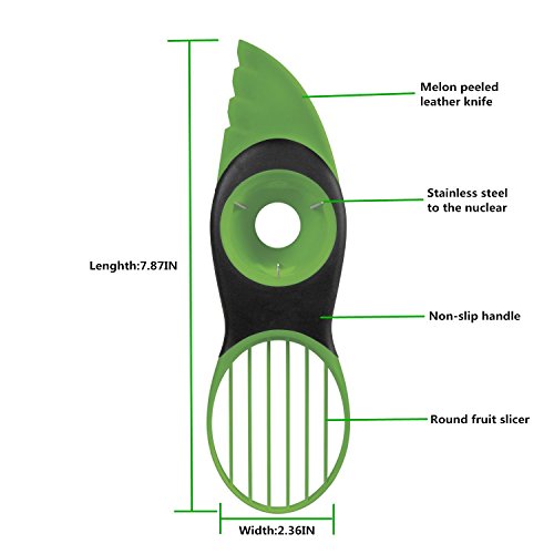 Lorcoo fruta Slicer Juego: cortador de aguacate cortador herramienta y corte kiwi pelar