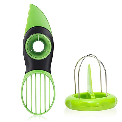 Lorcoo fruta Slicer Juego: cortador de aguacate cortador herramienta y corte kiwi pelar