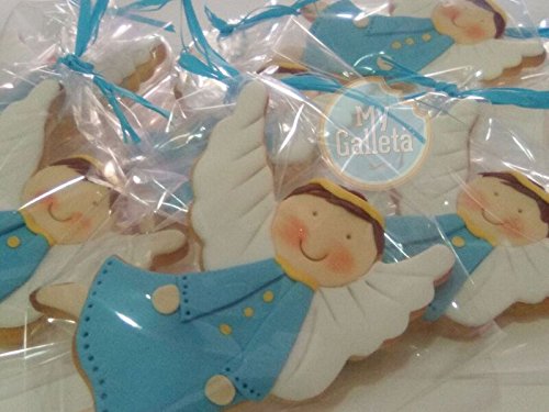 Lote de 10 galletas decoradas de Angelitos