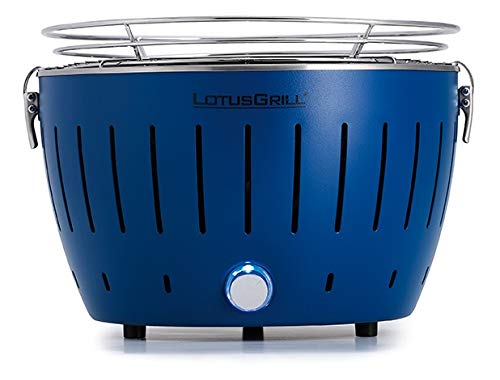 LotusGrill - Barbacoa compacta en 6 colores, azul intenso