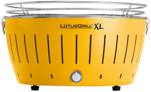 LotusGrill G-GE-435 - Barbacoa de carbón sin Humo XL, Color Amarillo