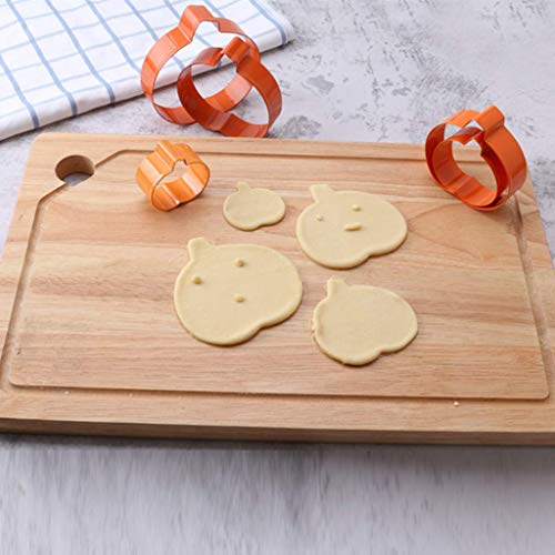 LQH 5pcs / Set Molde 3D Calabaza de Halloween Cortador de la Galleta DIY Pasta de azúcar de pastelería Decoración