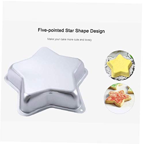 lujiaoshout Metal de la Forma de la Estrella del Molde para Pasteles moldes Reutilizables de aleación de Aluminio de baño Bomba del Molde de la Magdalena Molde de la hornada