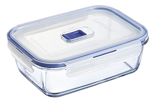 Luminarc 9207678 Pure Box Active - Recipiente Hermetico Rectangular, Vidrio, 1.97 L, 22 x 16 x 7cm