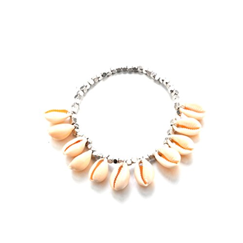 LUOEM Pulsera de Tobillo con Conchas de Aleación Ajustable Reglo Ideal para Mujeres Niños Día de la Madre