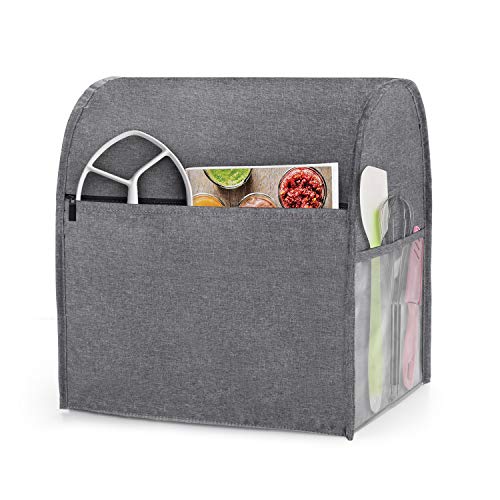 Luxja Antipolvo Funda para Batidora Amasadora, Cubierta para KitchenAid Batidora Amasadora (Adecuado 4,3 litros y 4,8 litros Batidora amasadora), Gris