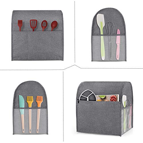 Luxja Antipolvo Funda para Batidora Amasadora, Cubierta para KitchenAid Batidora Amasadora (Adecuado 4,3 litros y 4,8 litros Batidora amasadora), Gris