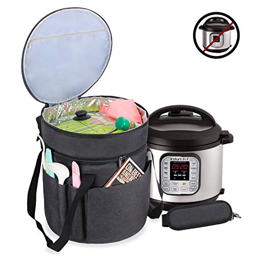 Luxja Bolsa de Transporte para Ollas GM Modelo D, Bolsa de Almacenamiento para Instant Pot IP - DUO60, Organizador de 6 litros Olla de Presión Eléctrica y Accesorios, Negro