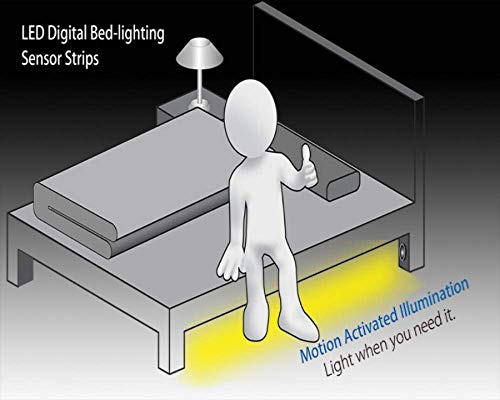 LUXJET® Recargable 30LED 1M tira luz cuerda,Luz Armario Luz LED Nocturna con Sensor de Movimiento para Pasillo Baño Armario Cocina[Clase de eficiencia energética A+]