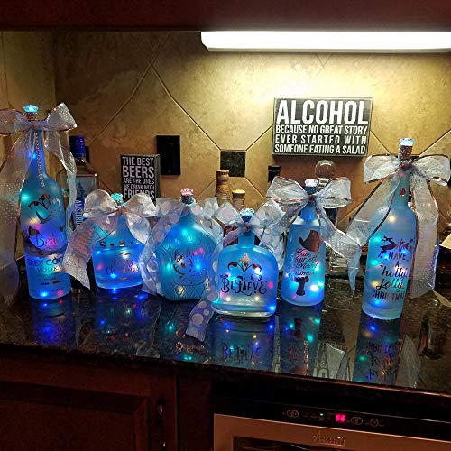 Luz de Botellas 12 Paquetes BIG HOUSE 2M 20 LEDs Alambre de Cobre Luces de Vino con Corcho de Bricolaje para Dormitorios, Bodas, Navidad, Decoración al Aire Libre(multicolor)