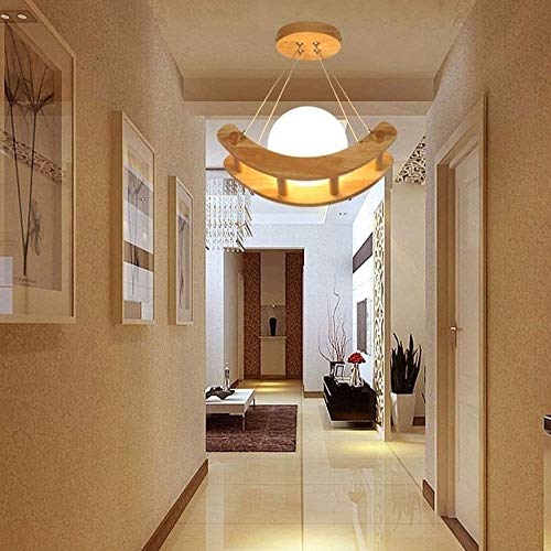 Luz de techo Accesorios encastrado en el techo de madera de la lámpara de la lámpara esférica blanca Accesorios Cortina de cristal Suspensión Luz Dormitorio Pasillo Cocina Baño de la lámpara E27 Ediso