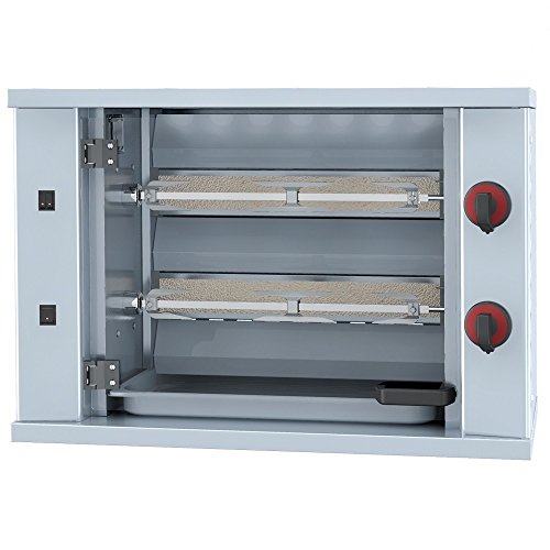 Macfrin 5306 Asador a Gas para 6 Pollos en 2 Espadas