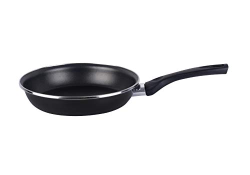 Magefesa Black Sartén 20 cm de acero esmaltado, antiadherente bicapa reforzado, color negro exterior. Apto para todo tipo de cocinas, incluida inducción.