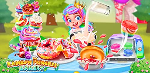 Make Cupcake & Donut - Rainbow Princess Bakery Education Game