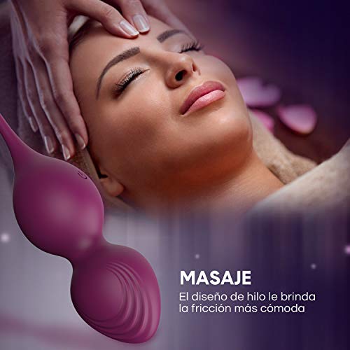 Maksexy Bolas Chinas para Mujer - 12 Modos para Ejercicios Kegel de Control Remoto y Reafirmantes de Músculo Pélvico