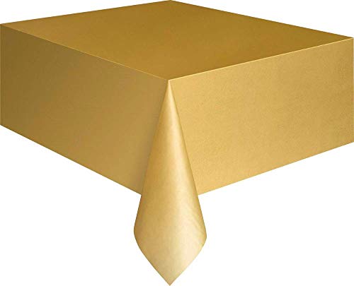 Mantel de Plástico - 2,74 m x 1,37 m - Oro