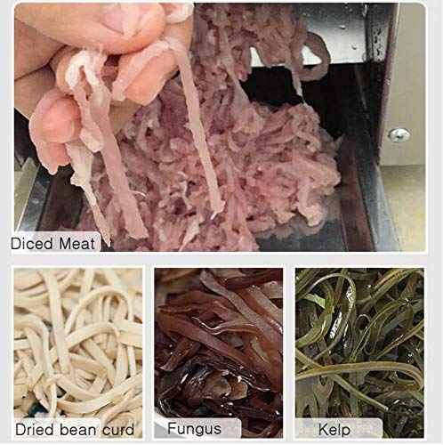 Máquina eléctrica de la máquina de cortar carne de pescado de despiece de carne automática molinillo de verduras rebanada comercial Inicio Alimentos de corte en dados 220V,220v7mm