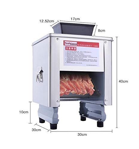 Máquina eléctrica de la máquina de cortar carne de pescado de despiece de carne automática molinillo de verduras rebanada comercial Inicio Alimentos de corte en dados 220V,220v5mm