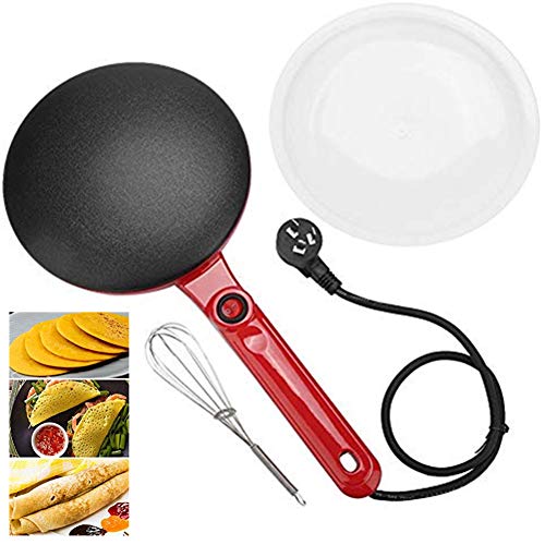 Máquina para hacer panqueques eléctrica, Portátil Compacta Redonda Fácil de limpiar Crepe antiadherente Máquina para freír en la cocina Sartén Pancake Pan Roll Máquina para hacer crepes Crepe 220V