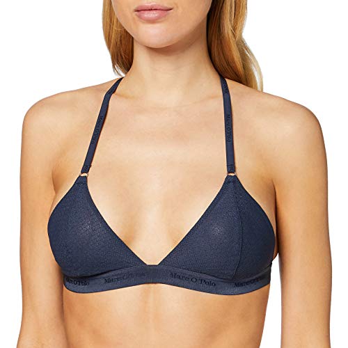 Marc O'Polo Body & Beach W-Triangle Bra Sujetador de triángulo, Azul (Navy 815), 90B (Talla del Fabricante: 075B) para Mujer