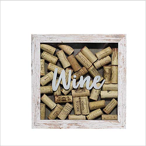 Marco de fotos tridimensional de madera de 8 pulgadas hecho de viejo sello de marco de corcho de vino tinto de acuerdo con el marco de exhibición de almacenamiento de tapa de botella de cerveza